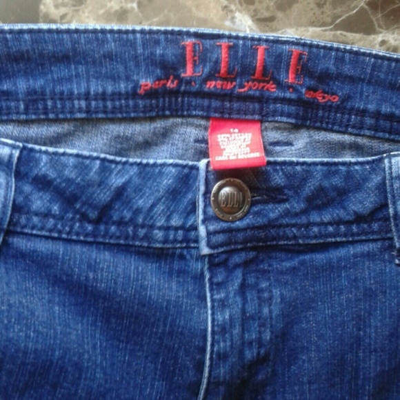 COPY - ELLE -Blue  3 quarter jeans, size 14 or 32 - Picture 2 of 7